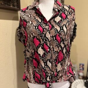 Stylish Snake Print Women Top